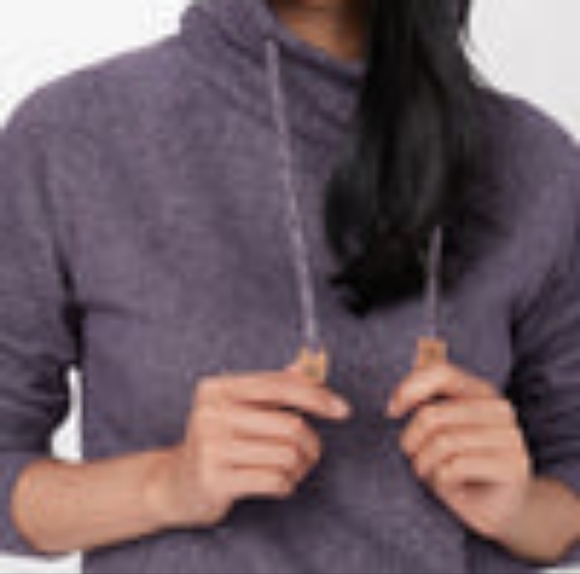 Tentree purple cowlneck hoodle size small - Picture 3 of 9